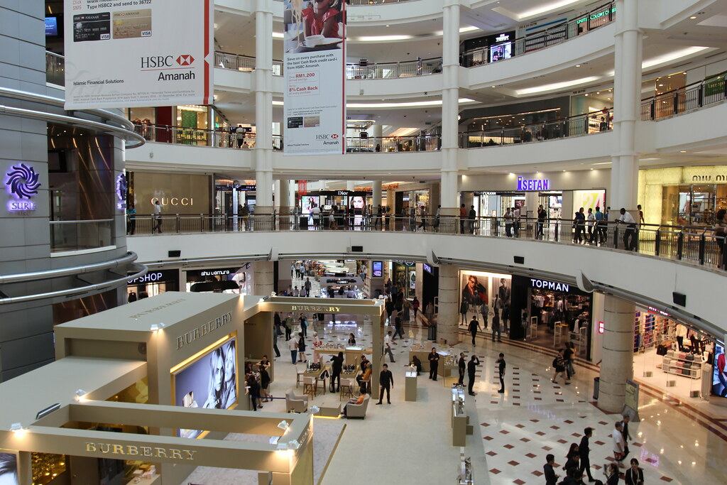 Shopping corridors inside Suria KLCC