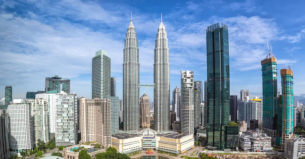 The towers viewed from KLCC Park gardens